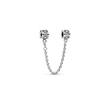 925 Sterling Silver Hearts Safety Chain Butterfly for Bracelets