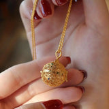925 Silver Aromatherapy Oil Ball Pendant Necklace Plated Light Jewelry