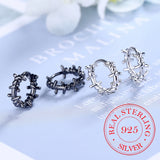 925 Silver Barbed Wire Ear Cuff Hoop Earring