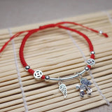 925 Silver Horse Red Bracelet Women Lucky Bangle Amulet Jewelry