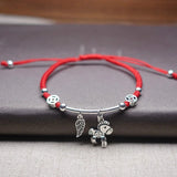 925 Silver Horse Red Bracelet Women Lucky Bangle Amulet Jewelry