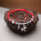 925 Silver Horse Red Bracelet Women Lucky Bangle Amulet Jewelry