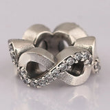 925 Silver Infinite Love Spacer Beads for Bracelet DIY