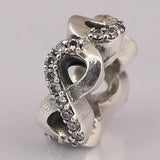 925 Silver Infinite Love Spacer Beads for Bracelet DIY