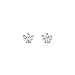 925 Silver Zircon Small Stud Earrings Women Jewelry
