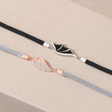 925 Sterling Silver Angel Demon Wings Bracelet Romantic Couple Accessories