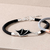 925 Sterling Silver Angel Demon Wings Bracelet Romantic Couple Accessories
