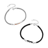 925 Silver Angel Wings Rope Chain Couple Bracelet Romantic Accessories