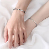 925 Silver Angel Wings Rope Chain Couple Bracelet Romantic Accessories