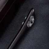 925 Silver Auspicious Clouds Ebony Hair Sticks Vintage Hanfu Hairpin