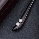 925 Silver Auspicious Clouds Ebony Hair Sticks Vintage Hanfu Hairpin