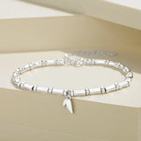 925 Silver Bamboo Chain Bracelet Original Femme Accessories