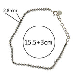 925 Sterling Silver Beaded Bracelets for Women