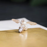 925 Silver Bee Brooch Collar Pin for Women