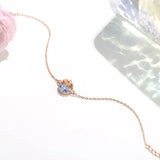 925 Sterling Silver Sea Fish Tail Bracelet Femme Rose Women Accessories
