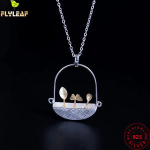 925 Sterling Silver Butterfly Pendant Necklace Vintage Accessories