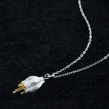 925 Silver Campanula Pendant Necklace for Women