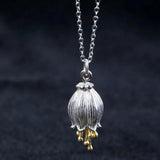 925 Silver Campanula Pendant Necklace for Women