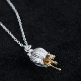 925 Silver Campanula Pendant Necklace for Women