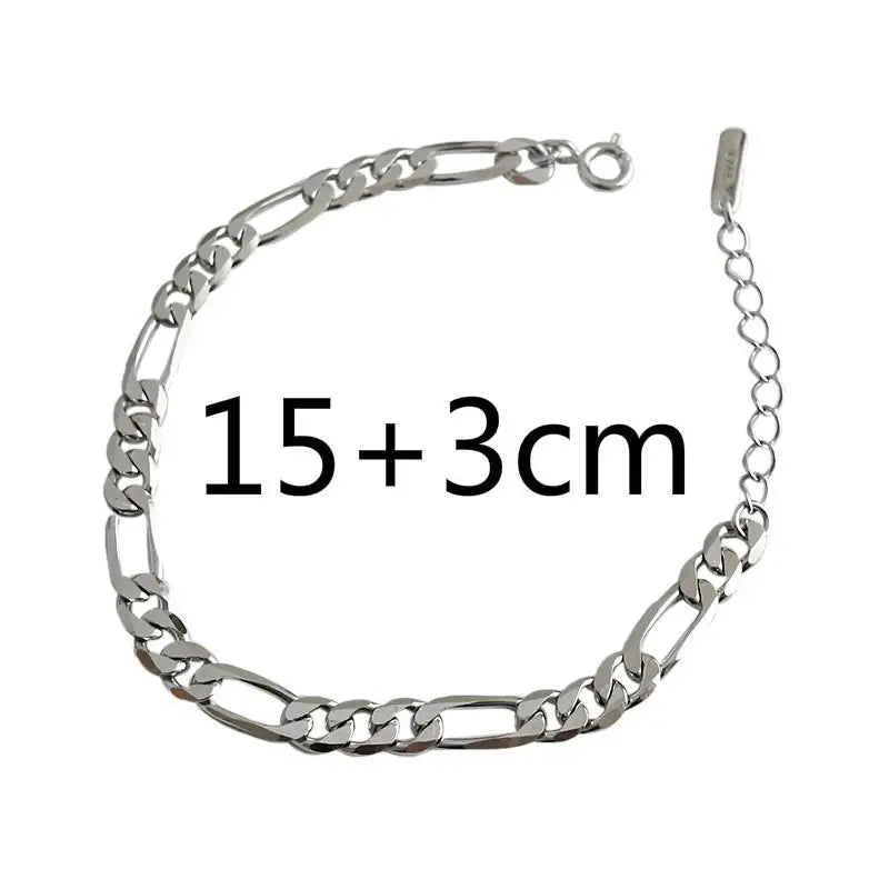 925 Silver Chain Bracelet Women's Jewelry