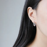 925 Silver Chain Hoop Earrings 18k Plated Women Party Accessories