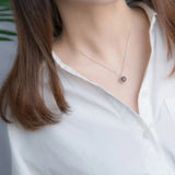 925 Sterling Silver Moonstone Pendant Necklace Lady's Gift