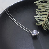 925 Sterling Silver Moonstone Pendant Necklace Lady's Gift