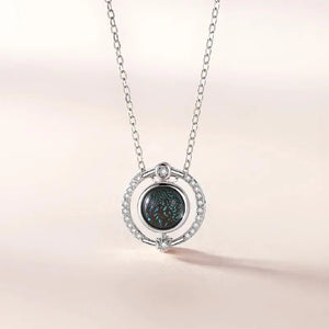 925 Silver Glaze Bead Pendant Necklace Women Rose Plating Accessories
