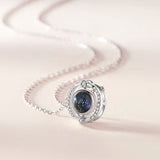 925 Silver Glaze Bead Pendant Necklace Women Rose Plating Accessories