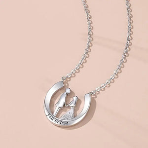 925 Silver Couple Dating Lovers Necklace Romantic Accessories