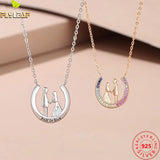 925 Silver Couple Dating Lovers Necklace Romantic Accessories