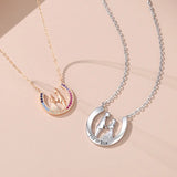 925 Silver Couple Dating Lovers Necklace Romantic Accessories