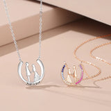 925 Silver Couple Dating Lovers Necklace Romantic Accessories