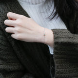 Real 925 Sterling Silver Cross Charm Bracelet For Women