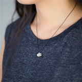 925 Silver Crown Pendant Necklace 18k Plating Women Femme Accessory