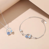 925 Silver Moonstone Flower Bracelet Platinum Plated