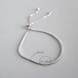 925 Silver Double Layer Zircon Bracelets for Women