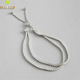 925 Silver Double Layer Zircon Bracelets for Women