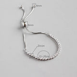 925 Silver Double Layer Zircon Bracelets for Women