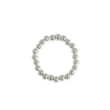 925 Sterling Silver Elastic Rope Bead Anxiety Rings for Women