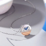 925 Silver Enamel Fish Couple Necklace for Romantic Couples
