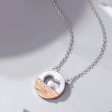 925 Silver Enamel Fish Couple Necklace for Romantic Couples