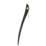 925 Silver Flower Pearl Jade Ebony Hair Sticks Women Chinese Hanfu Hairpin