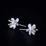 925 Silver Flower Stud Earrings
