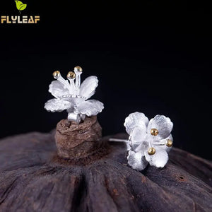 925 Silver Flower Stud Earrings