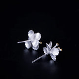 925 Silver Flower Stud Earrings