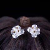 925 Silver Flower Stud Earrings
