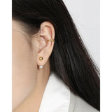 925 Silver Freshwater Pearl Beads Stud Earring 18k Plating