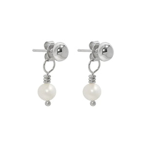 925 Silver Freshwater Pearl Beads Stud Earring 18k Plating