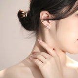 925 Silver Freshwater Pearl Snowflake Stud Earrings Rose Plated Women Jewelry